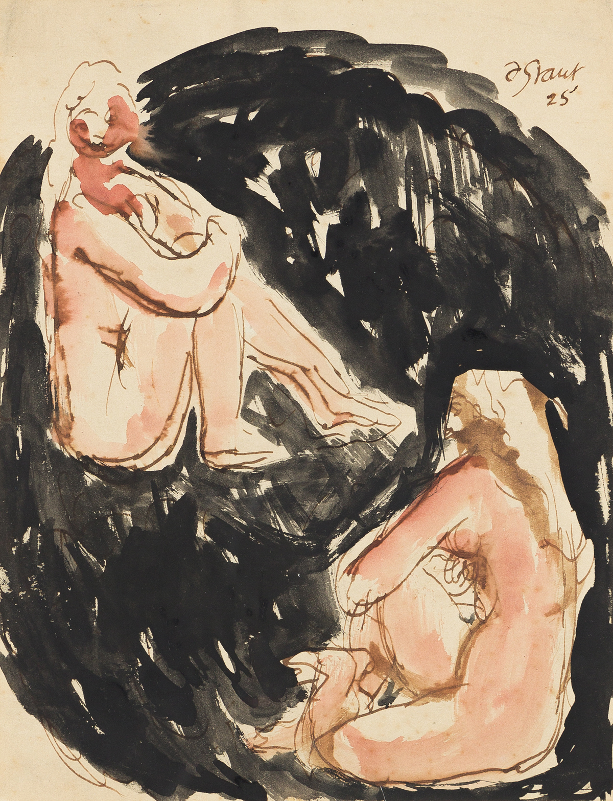 DUNCAN GRANT (1885-1978) Two Seated Nudes.